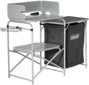 Kempinga galds Coleman Cooking Stand, melna krās./pelēka krās., 141 cm x 60 cm x 98 cm