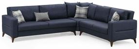 Kampinė sofa - lova Atelier Del Sofa Kristal, antracito sp., 90 x 300 cm x 86 cm