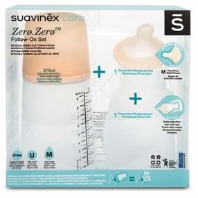 Pudelite komplekt Suavinex Zero Zero, 270 ml, 0 kuud, roosa v.