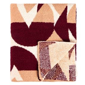 Pledas Homla Cherry Chic 748974, baltas/raudonas/rusva, 130 cm x 170 cm