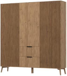 Skapis Entsian, ozola krās., 60 cm x 185 cm x 192 cm