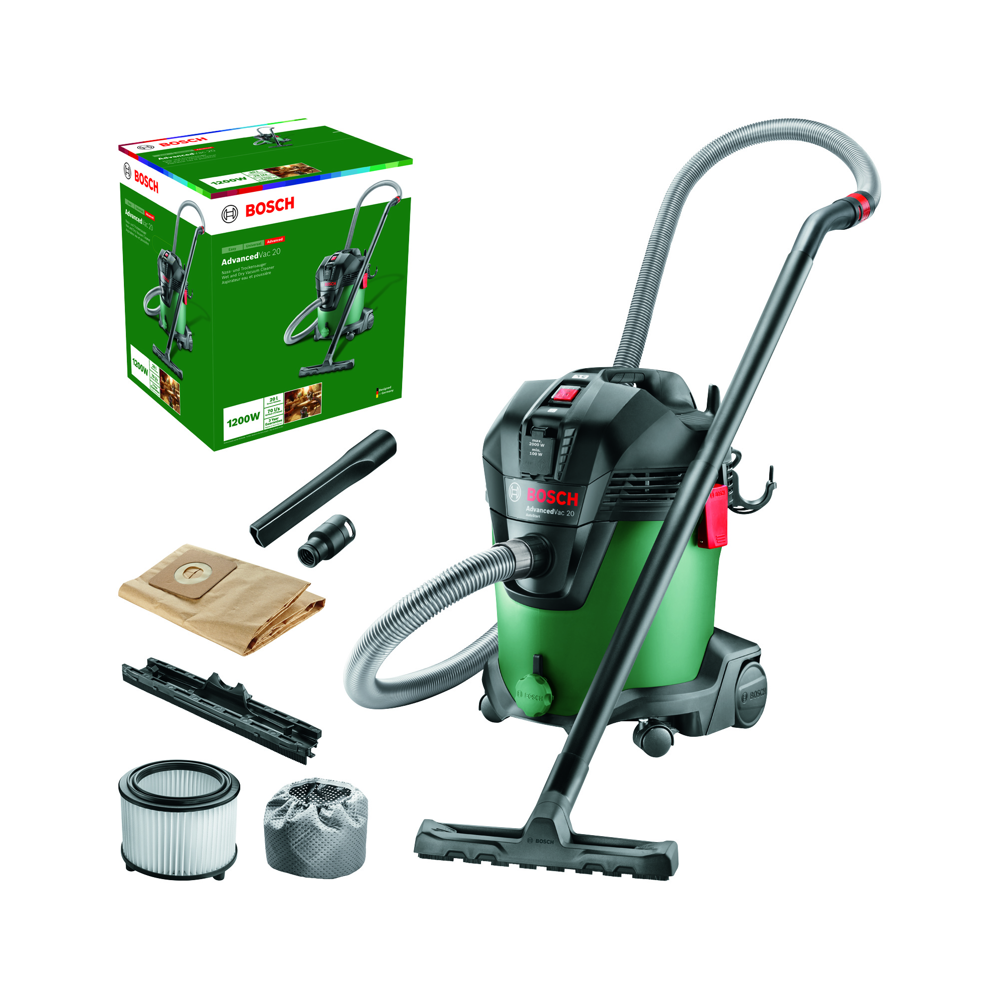 Tööstuslik tolmuimeja Bosch AdvancedVac, 20 l