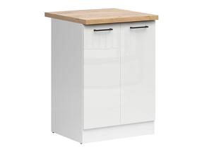 Apatinė virtuvinė spintelė Junona Line, balta sp./golden craft oak sp., 47 cm x 60 cm x 85.7 cm