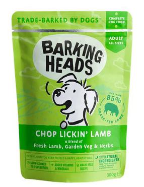 Šlapias šunų maistas Barking Heads Chop Lickin 'Lamb, ėriena, 0.3 kg