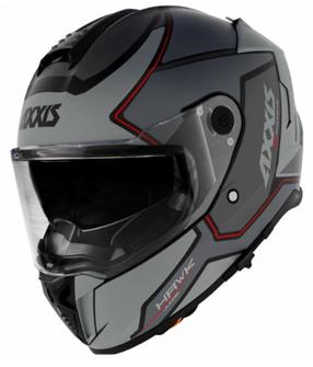 Мотоциклетный шлем Axxis Hawk SV JUDGE B2, S (55-56 см), черный цв./серый цв.