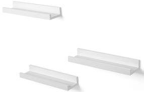 Sieninė lentyna Songmics Wall Shelf, balta sp., 5 cm x 10 cm x 38 cm