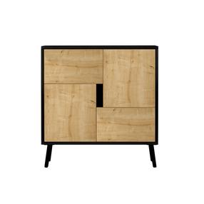 Skapītis Kalune Design Darien, melns krās./safīra ozola krās., 76.5 cm x 35 cm x 79.5 cm