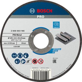 Pjovimo diskas kampiniam šlifuokliui Bosch Pro, 125 mm x 2.5 mm x 22.23 mm