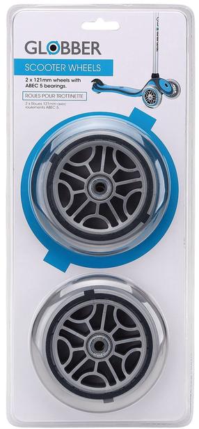 Skūteru piederumi, riteņi Globber Wheel Set, caurspīdīga krās./melna krās./pelēka krās.