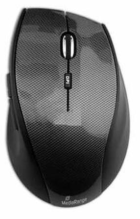 Belaidė žaidimų pelė MediaRange MROS207, bluetooth / usb / 2.4ghz, juoda/pilka