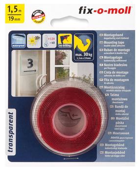 Teip Fix-O-Moll 3563049, kahepoolne, 1.5 m x 19 mm