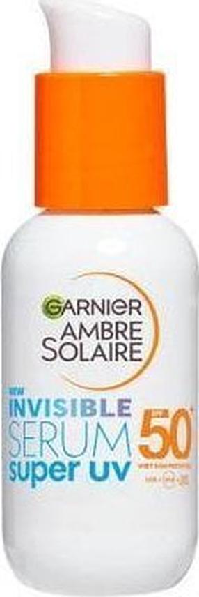 Priemonė įdegio priežiūrai veidui Garnier Ambre Solaire Invisible Super UV SPF50+, 30 ml