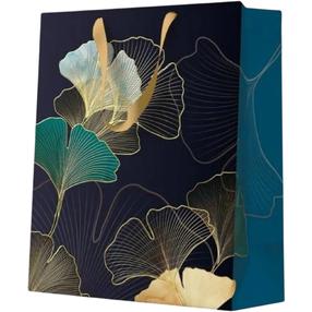Dāvanu maisiņš Paw Decor Collection Premium Stylish Ginko Accents, 20 cm x 25 cm x 10 cm, zila krās.