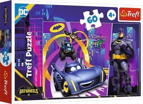 Puzle Trefl Batman And His vehicles Warner Batwheels 17400, 22 cm x 33 cm, 60 gab., daudzkrāsaina