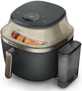 Aerogrils Philips 5000 sērija With Steam NA543/00, zelta krās./melna krās., 2000 W, 7.2 l