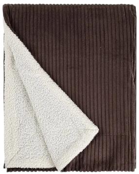 Плед Homla Basic Mirado, белый цв./коричневый цв., 150 см x 200 см
