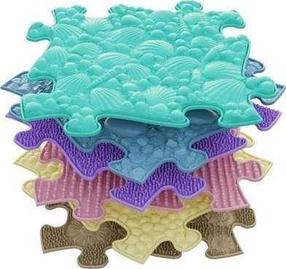 Sensoorne massaaži matt ASKATO Soft, 30 cm x 30 cm, 6 tk, mitmevärviline