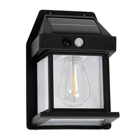 Sieninis šviestuvas su saulės baterija Eko-Light Filo, 0.1W, IP44, juoda sp.