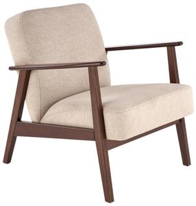 Krėslas Leisure Furniture Milano 1S, riešuto sp./smėlio sp., 77 cm x 65 cm x 77 cm