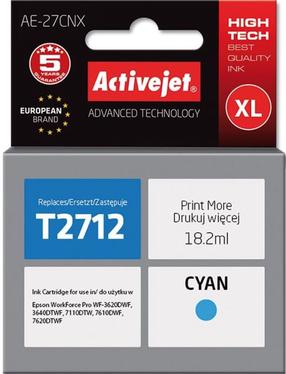 Tintes printera kasetne ActiveJet Supreme AE-27CNX, zila krās., 18 ml