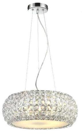 Kristall-lühter rippuv AZzardo Sophia 3 AZ0520, E14, 3 x 40 W, läbipaistev v. / kroom v., 19 x 32 cm
