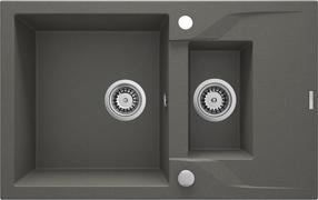 Кухонная мойка Deante Andante ZQN T513, гранит, 78 см x 49 см x 18 см, серый цв.