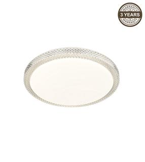 Valgusti plafoon Domoletti Sofia B2349-1-R, LED, 3000 - 6500 °K, 1 x 45 W, valge v. / valge v.
