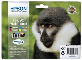 Картридж для струйного принтера Epson T0895, синий цв./черный цв./желтый цв.