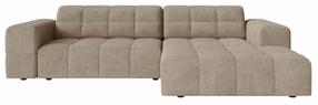 Kampinė sofa Cosmopolitan Design Chicago Eden 4, tamsaus smėlio spalva, dešininė, 167 x 234 cm x 78 cm