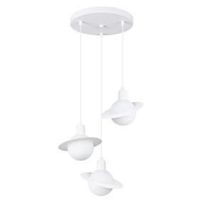 Valgusti rippuv Sollux Hyperion, G9, 3 x 8 W, valge v. / valge v.