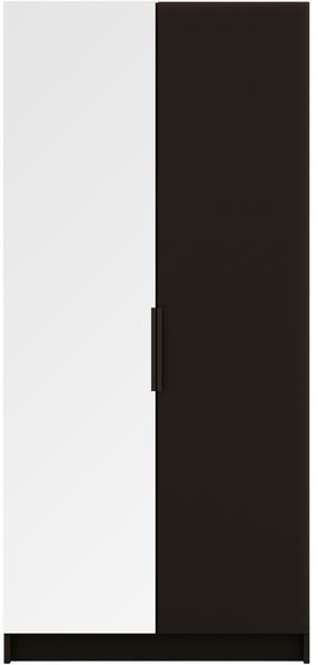 Skapis Mirtillo With Mirror, melna krās., 60 cm x 100 cm x 216 cm, ar spoguli