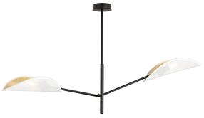 Lampa karināms Emibig Vene 1159/2, E14, 2 x 10 W, zelta krās./balta krās. / melna krās.