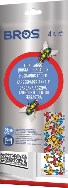 Märkmepaber ja järjehoidjad kärbeste, puuviljakärbsed Bros 256 LT LV EE, 4 tk