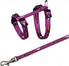 Kassi rakmed koos rihmaga Trixie Adjustable cat harness TX-4144, 21 - 33 cm x 8 mm, mitmevärviline