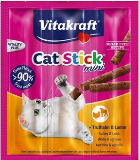 Skanėstas katėms Vitakraft Cat Stick mini, ėriena/kalakutiena, 0.018 kg, 3 vnt.