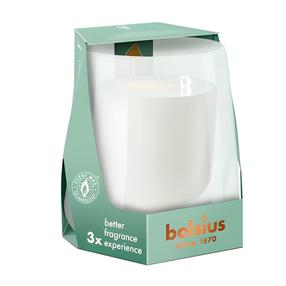 Свеча, ароматическая Bolsius Clean Light Vanilla & Tonka Bean, 24 час, белый цв.