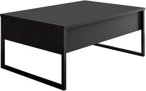 Kavos staliukas Kalune Design Luxe, antracito sp./juoda sp., 60 cm x 90 cm x 40 cm