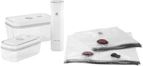Dėžutė maistui Zwilling Fresh & Save S/M Vacuum Starter Set 36806-006-0, 0.35 - 0.75 l, 18 cm x 11 cm, skaidri sp./balta sp., 7 vnt.
