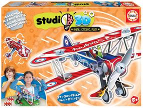 3D пазл Educa Самолет 19185, 37 см x 30 см, 56 шт., многоцветный