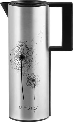 Galda termoss Vialli Design Corto, 1 l, melns krās./sudraba krās.