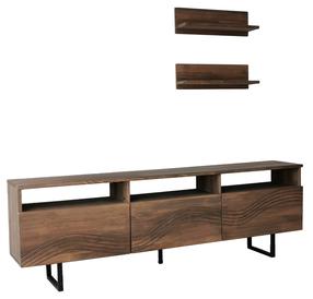 Svetainės baldų komplektas Kalune Design Onda, vidaus, riešuto sp.