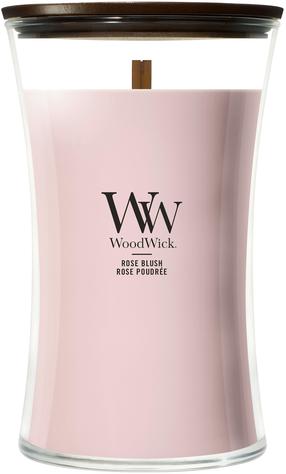 Свеча, ароматическая WoodWick Rose Blush, 90 - 140 час, 609 г, розовый цв.
