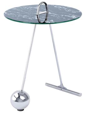 Kavos staliukas Kayoom Pendulum 525, sidabro sp./juoda sp., 46 cm x 46 cm x 60 cm