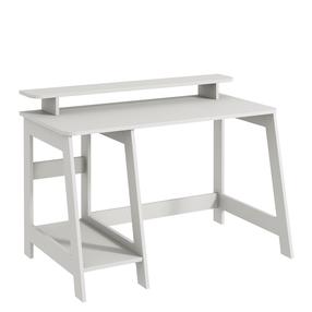 Rašomasis stalas su lentyna Kalune Design Country, 120 cm x 60 cm, 73 cm, balta sp.