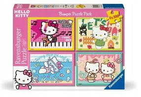 Dėlionė 4in1 Ravensburger Hello Kitty, 26 cm x 32 cm, 400 vnt., įvairių spalvų
