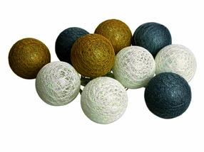 Jõulutuled Cotton Balls, 2 m, valge v., 10 LED