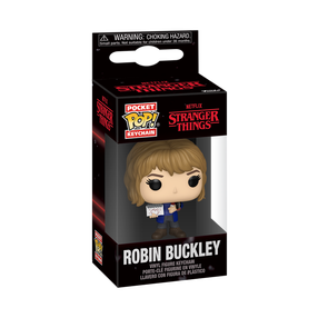 Atslēgu piekariņš Funko POP! Stranger Things Robin Buckley, 10 cm, zila krās./brūna krās./pelēka krās.