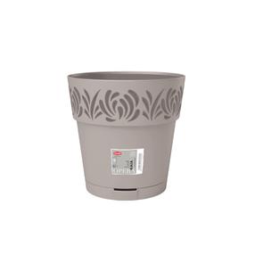 Puķu pods Stefanplast Gaia 2188512, plastmasa, Ø 25 cm, gaiši pelēka krās.