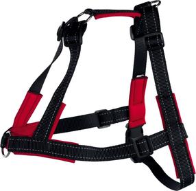 Petnešos šunims Trixie Walk Soft, juoda sp./raudona sp., 550 - 900 mm x 25 mm, M-L