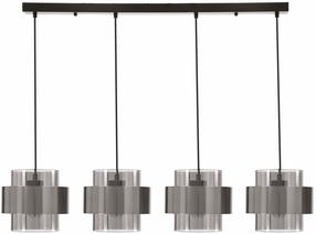 Lampa griesti Candellux Lighting Spiega 34-47175, E27, 4 x 60 W, pelēka krās. / melna krās.